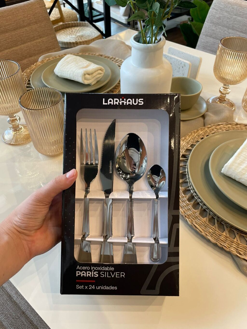 SET DE CUBIERTOS X24 PZ PARIS SILVER