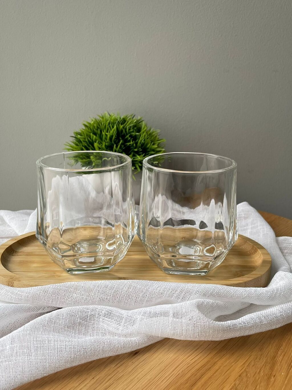 VASO HEXAGONAL TRANSPARENTE X6 UNIDADES