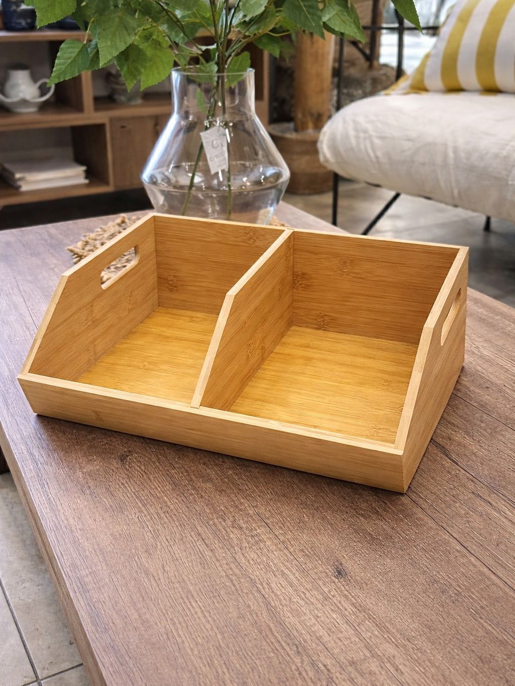 ORGANIZADOR 2 DIVISIONES BAMBU 28 × 35 × 12 CM 304154