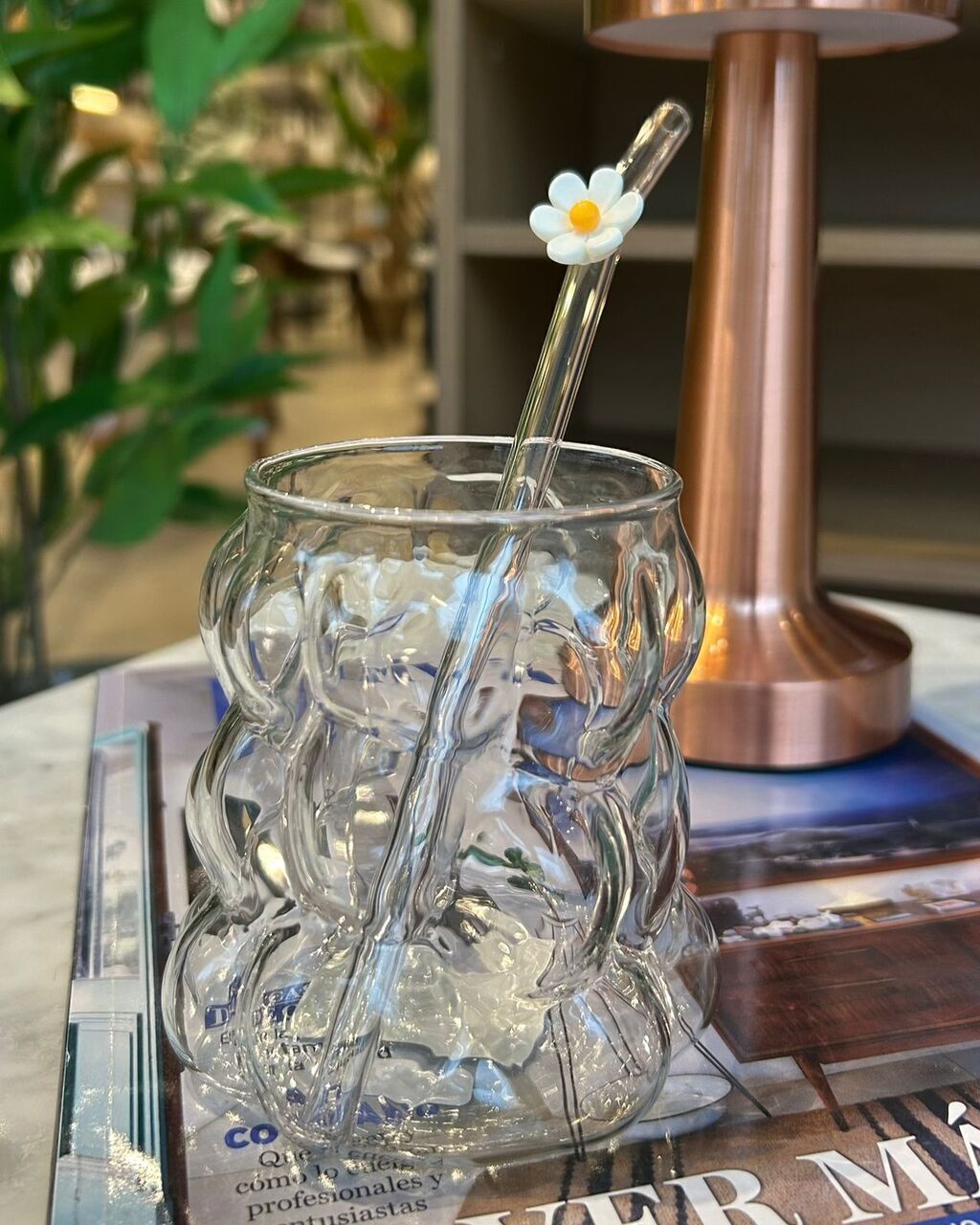 SET DE SORBETTE VIDRIO FLOR X 5 PCS. 303279