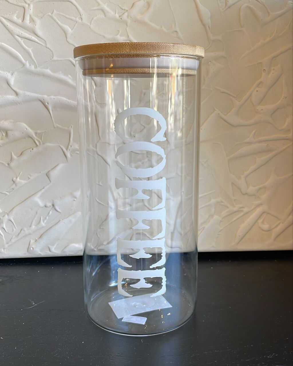 FRASCO VIDRIO COFFEE TAPA HERMETIC. BAMBO 303950