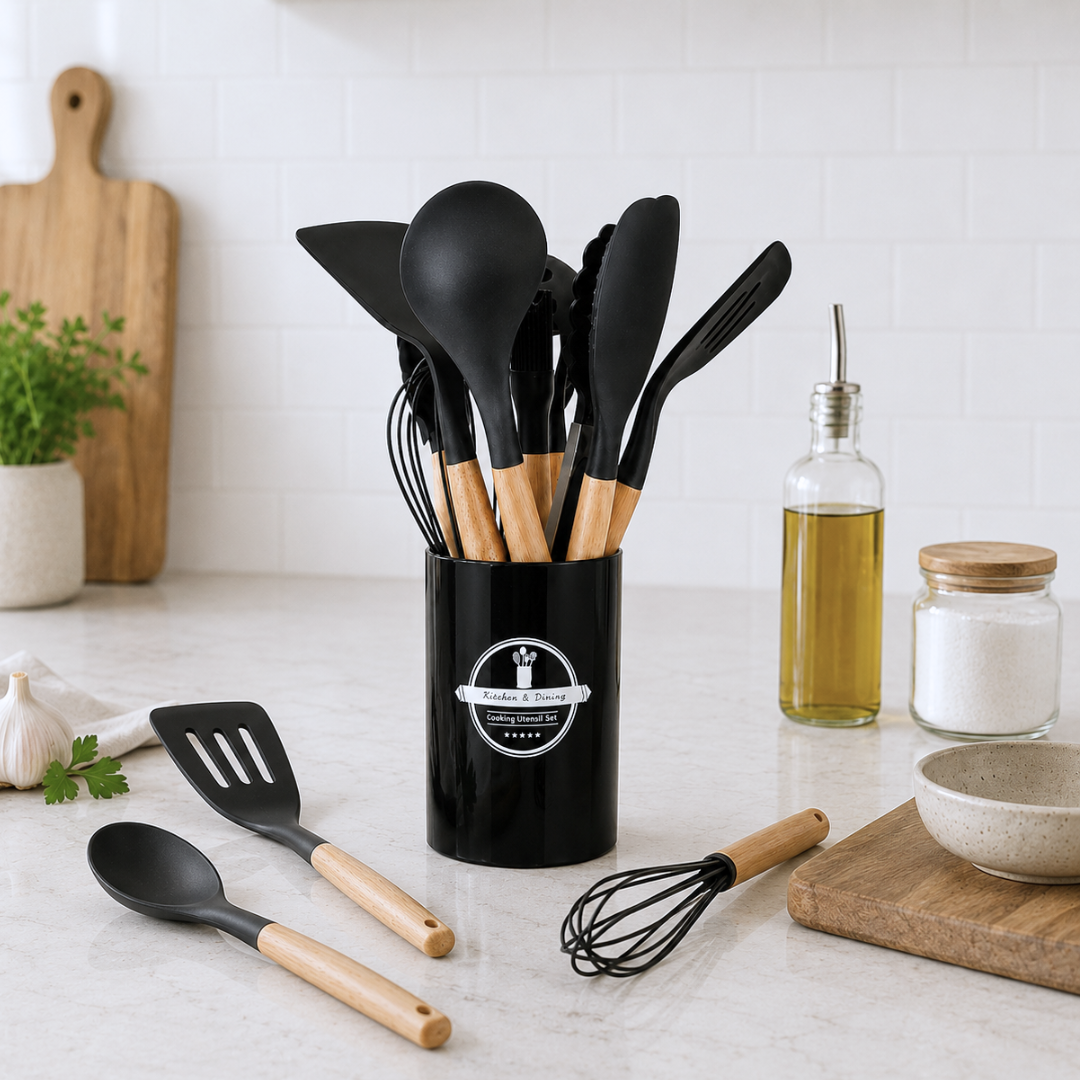 Set De Utensillios X12 Piezas (Blanco)