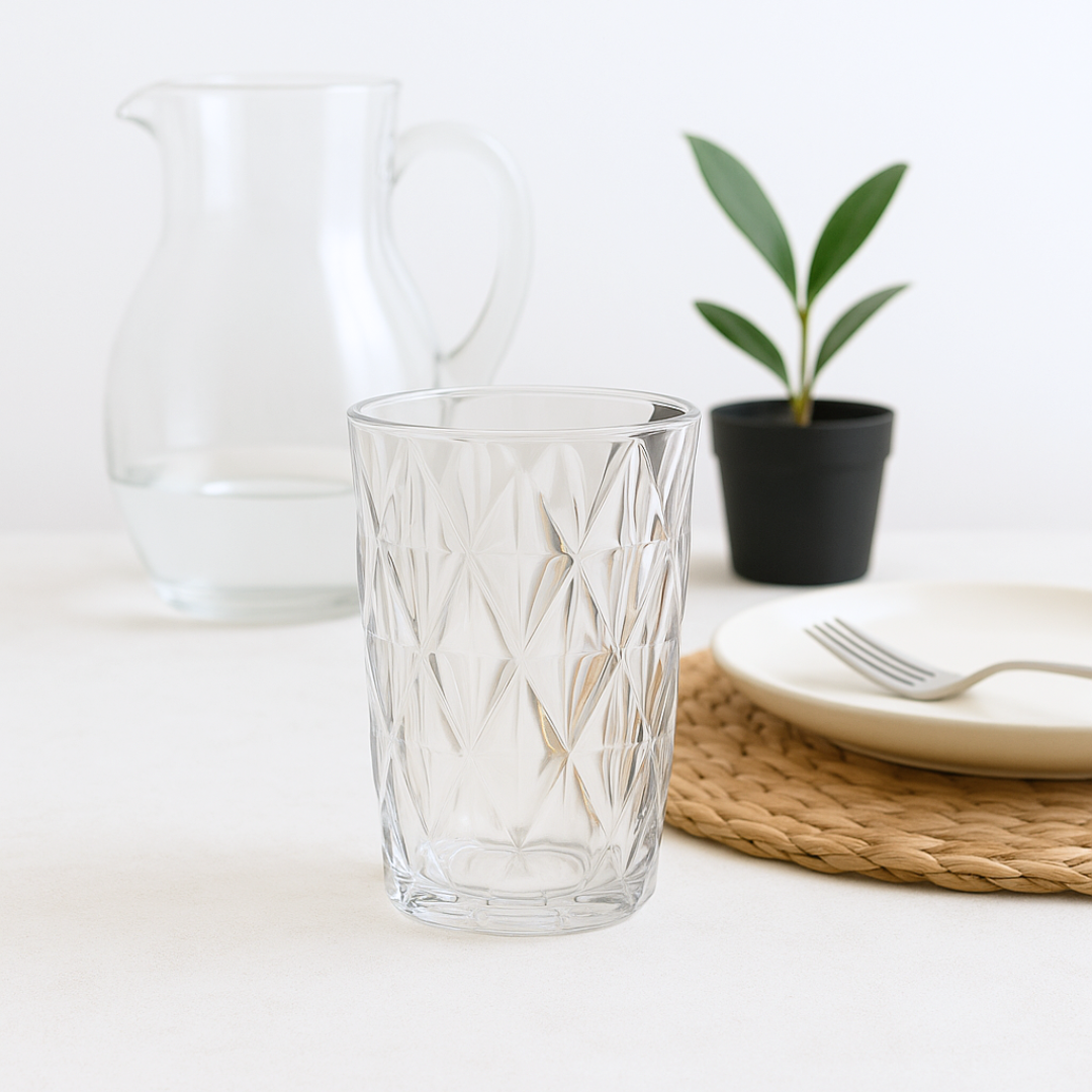 Vaso Rombo Transparente X6 Unidades (Transparente)