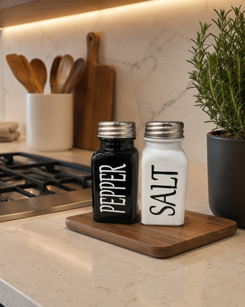 SET SALERO BLANCO Y PIMENTERO NEGRO 85 ML 3CM X 4CM X 9CM SBK-JGJAR10