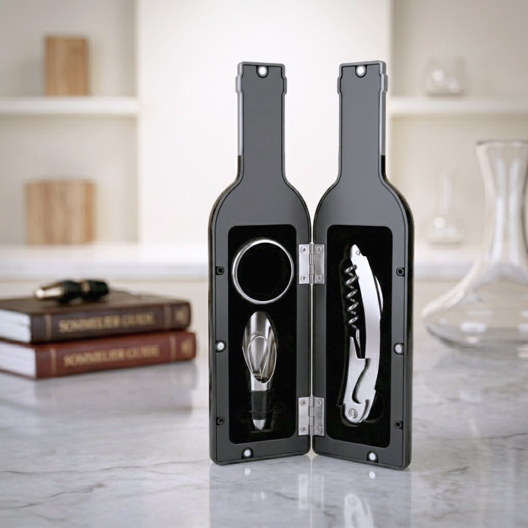 SET DE VINO BOTELLA 3 ACCESORIOS DIA DEL PADRE 22/50420