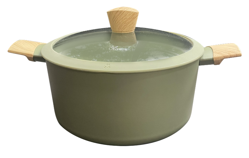 CACEROLA DE ALUMINIO C/ANTIADHERENTE OLIVE DE 20CM