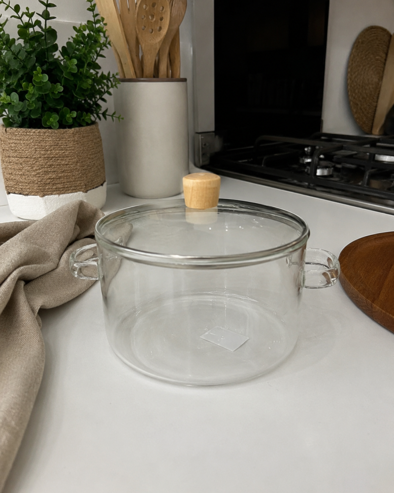 OLLA VIDRIO C/TAPA 3200ML