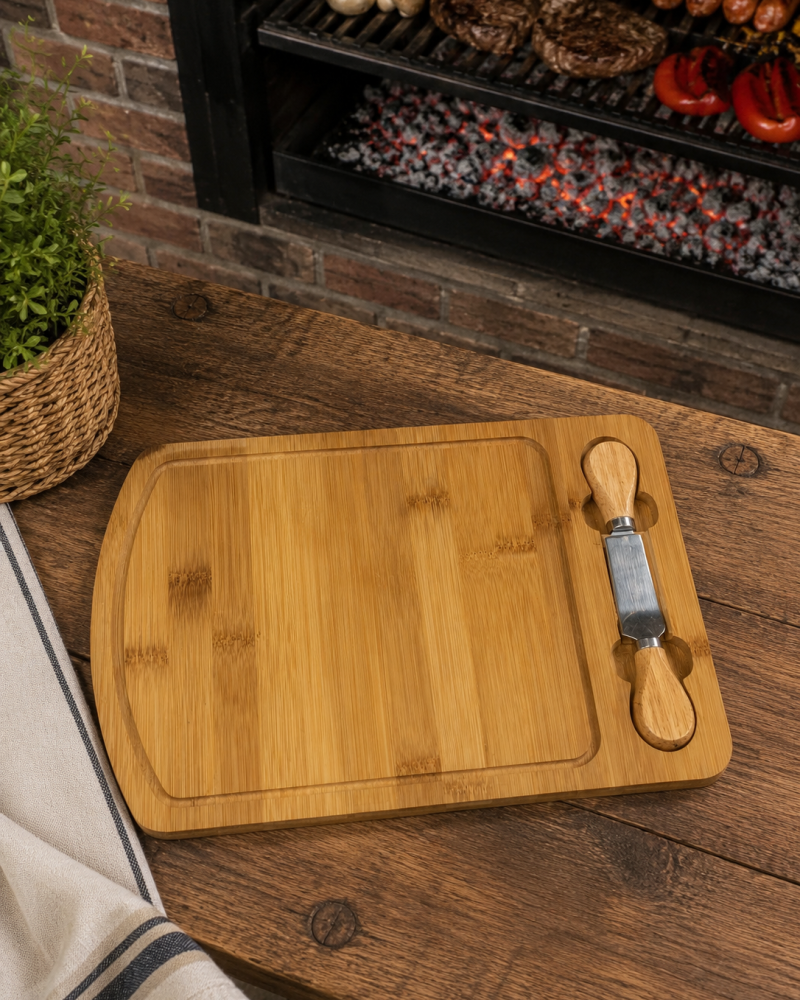 TABLA DE BAMBU C/UTENSILLOS 304616