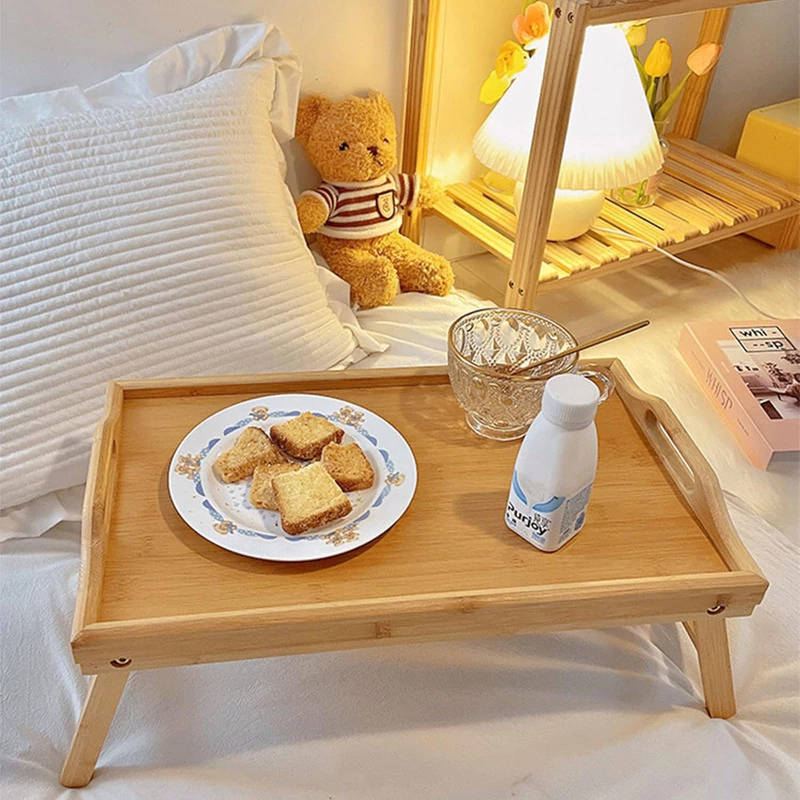 BANDEJA DE CAMA PLEGABLE BAMBU MDF TAMAÑO: 40*30CM