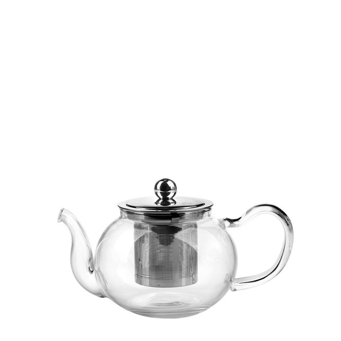 TETERA DE VIDRIO BARISTA CON FILTRO ACERO INOX. 500 cc