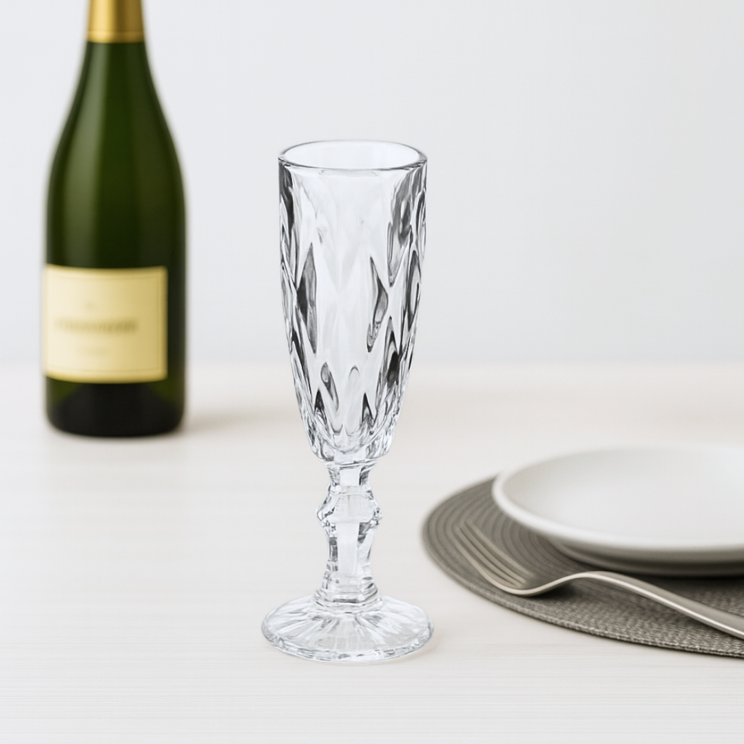 Copa De Champagne Rombos X6 Transparente (Transparente)