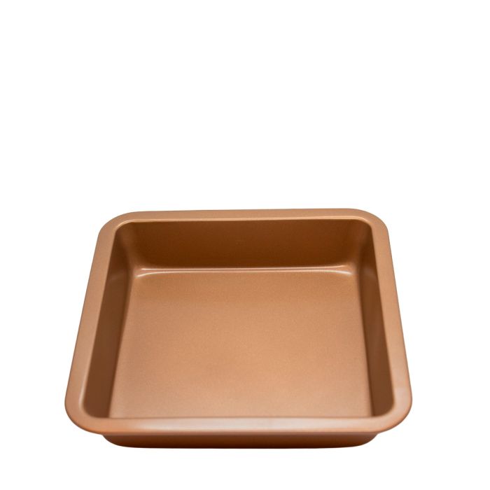 MOLDE CUADRADO BAKERY COPPER 22,5x22,5x4,5 cm - 2,5 l