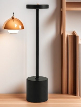 LAMPARA LED "TOKIO" 3 TONOS, TACTIL USB RECARGABLE. COLOR: NEGRO TAMAÑO: 34*8CM