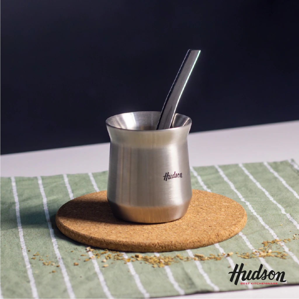 SET MATE ACERO INOX CON BOMBILLA VASO PULIDO (NUEVO)