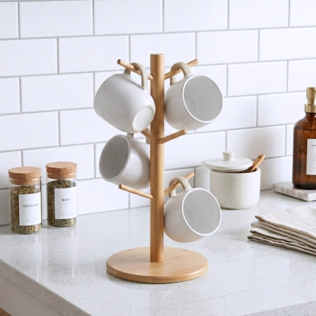 Organizador De Tazas Bambu (Unico)
