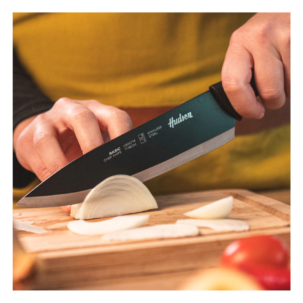 Cuchillo Chef 6" Acero Inoxidable una pieza y Antiadherente - Design